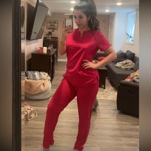 Pink Mandala scrub TOP